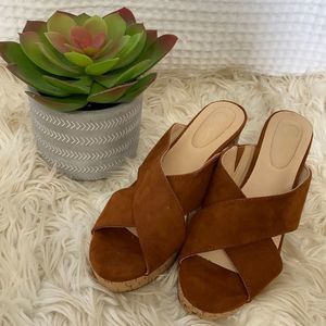 Cato Block Heel Crisscross Sandal